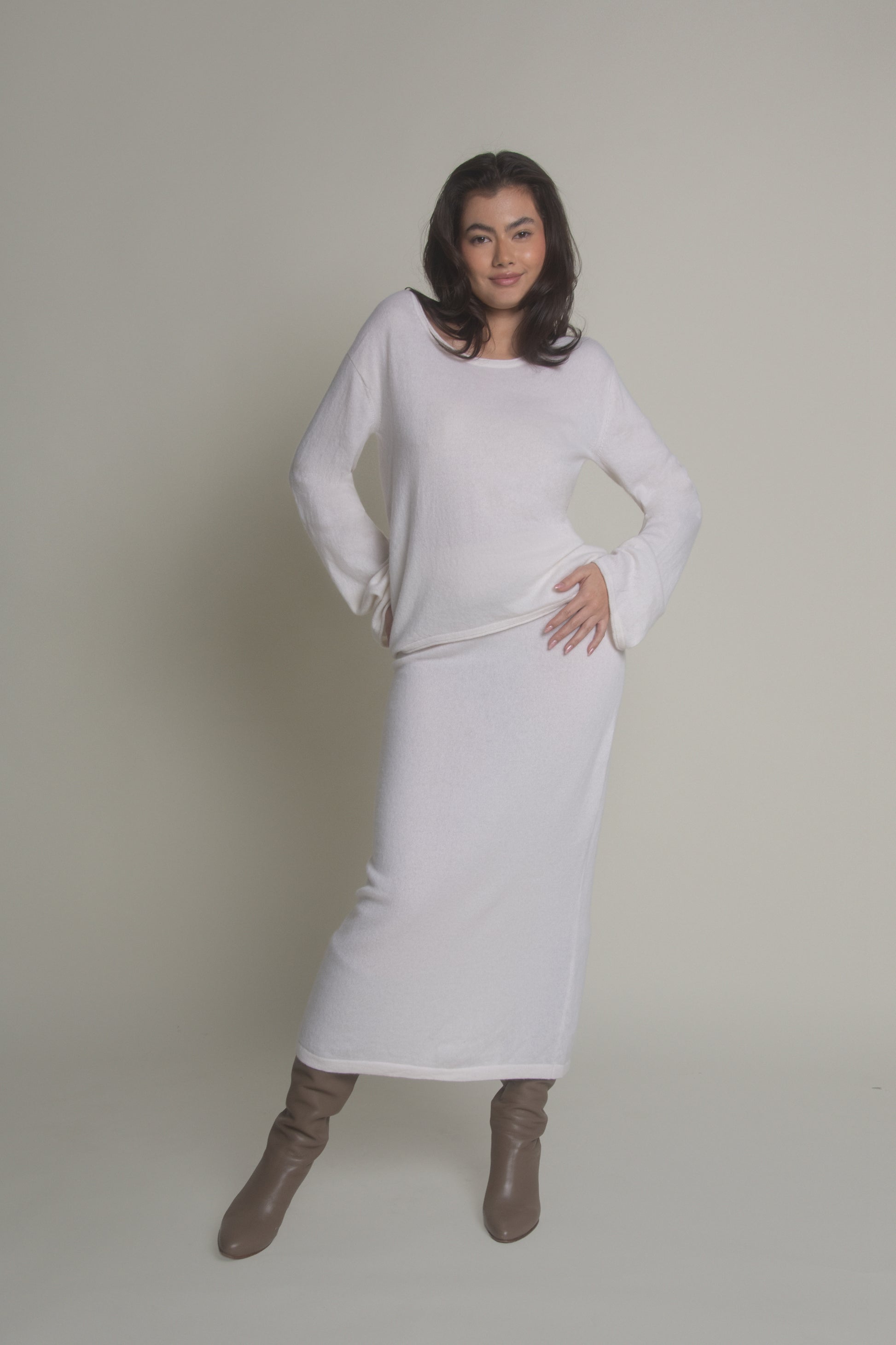 Relaxed Wide Sleeve Cashmere Sweater