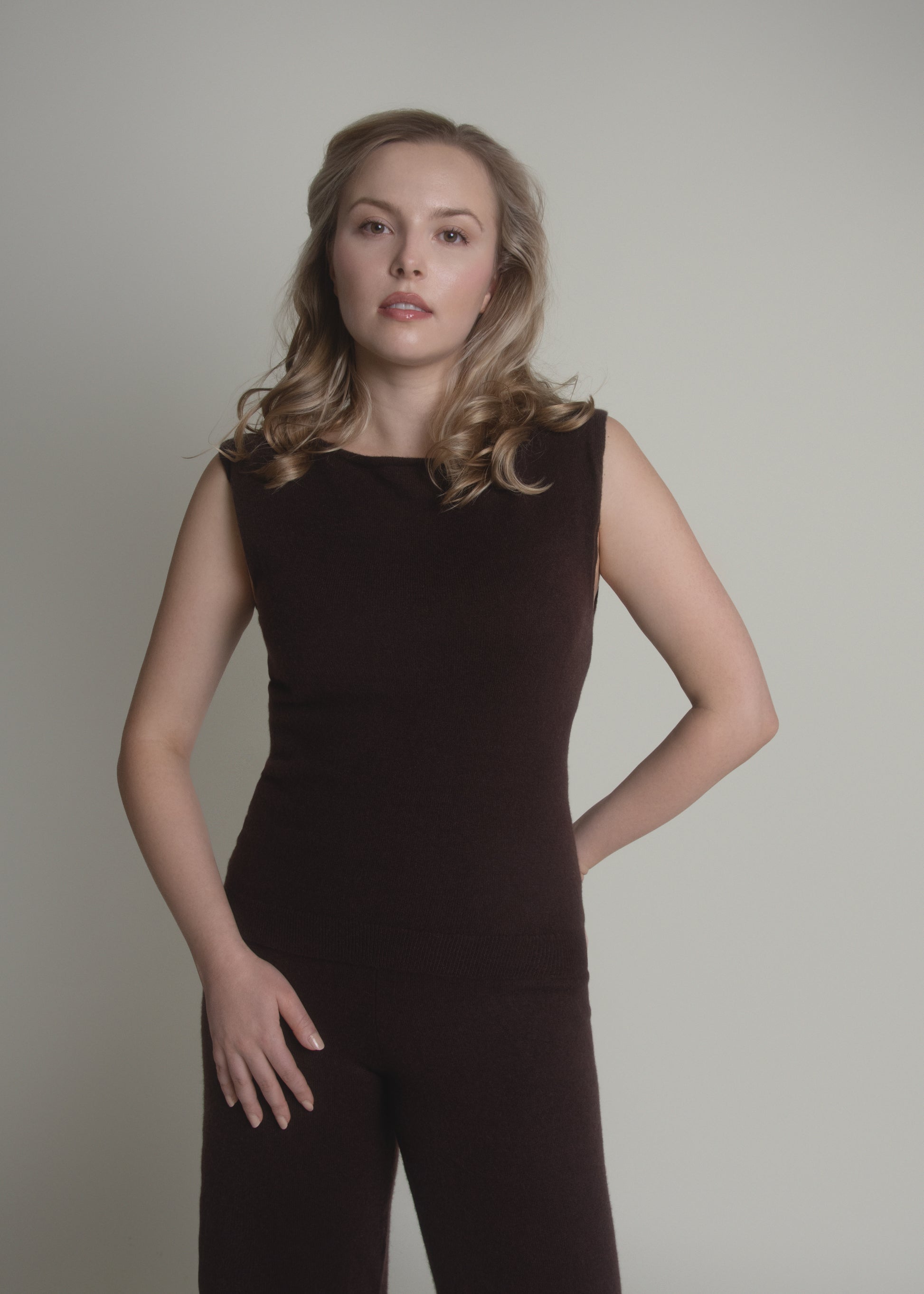 Cap Sleeve Cashmere Vest