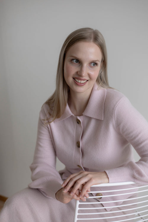 Balloon Sleeve Cashmere Cardigan