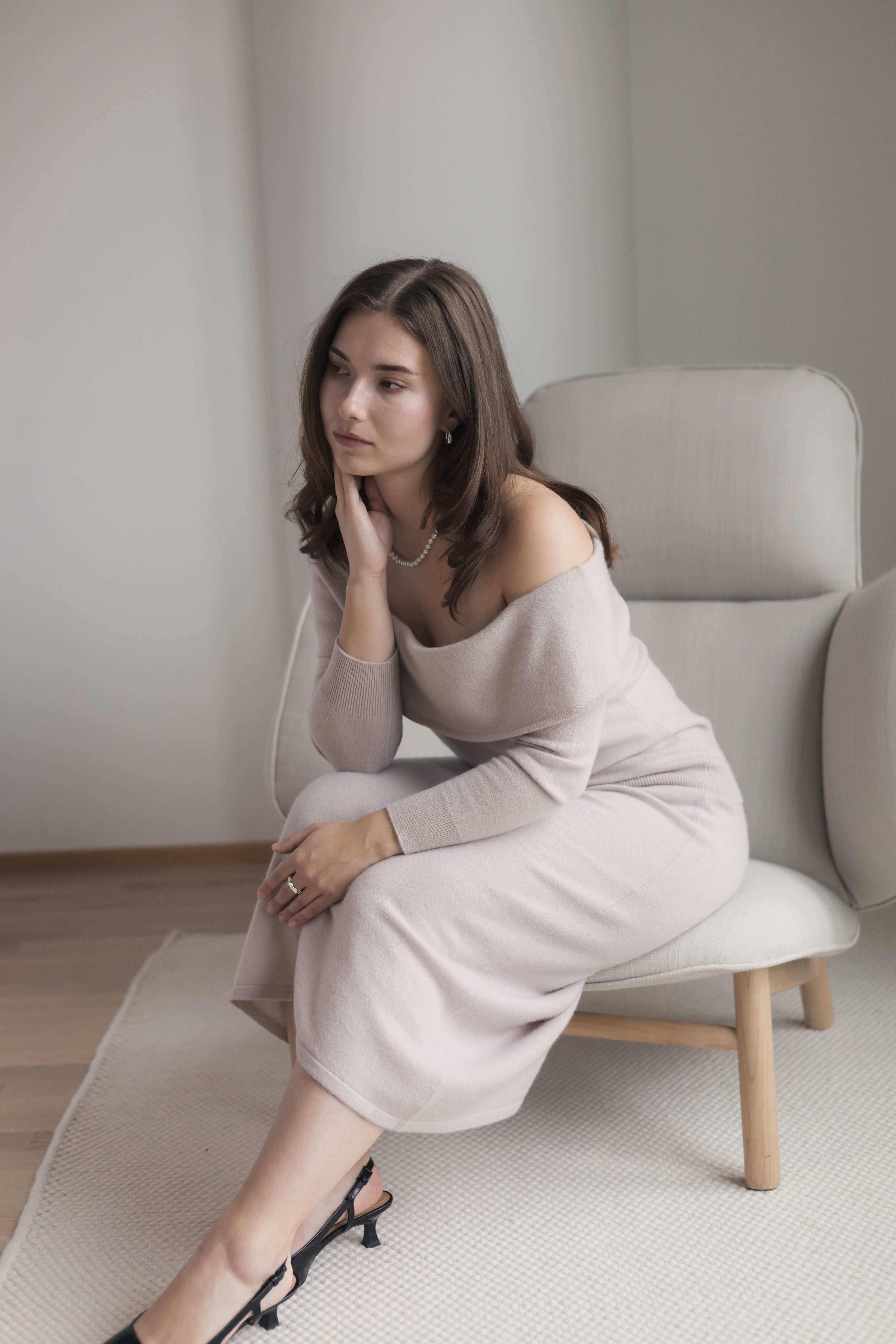 Off-Shoulder Cashmere Sweater