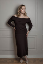 Off-shoulder kashmirneule