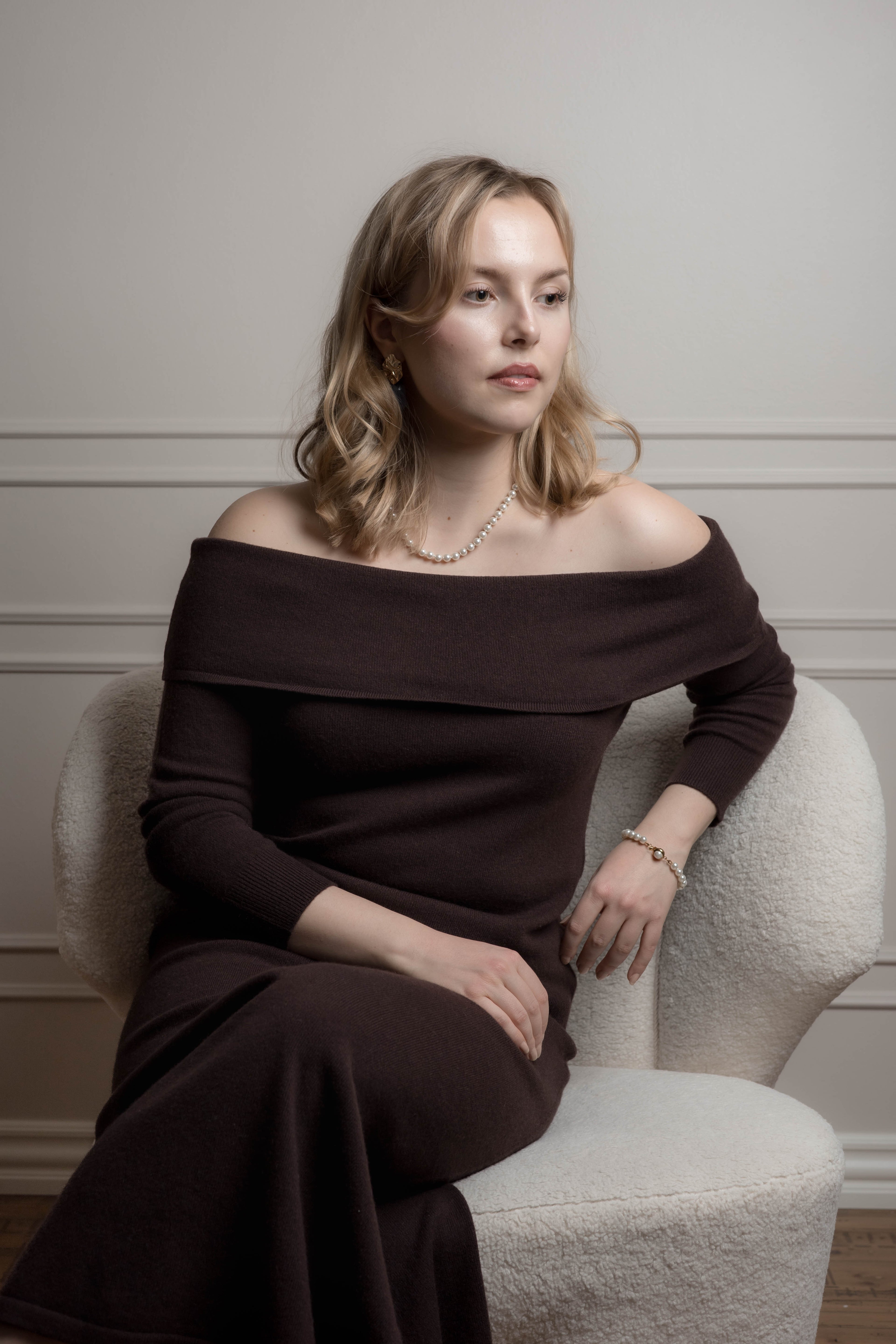 Off-Shoulder Cashmere Sweater