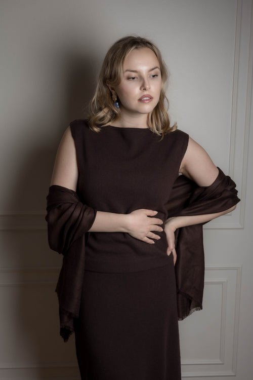 Cap Sleeve Cashmere Vest