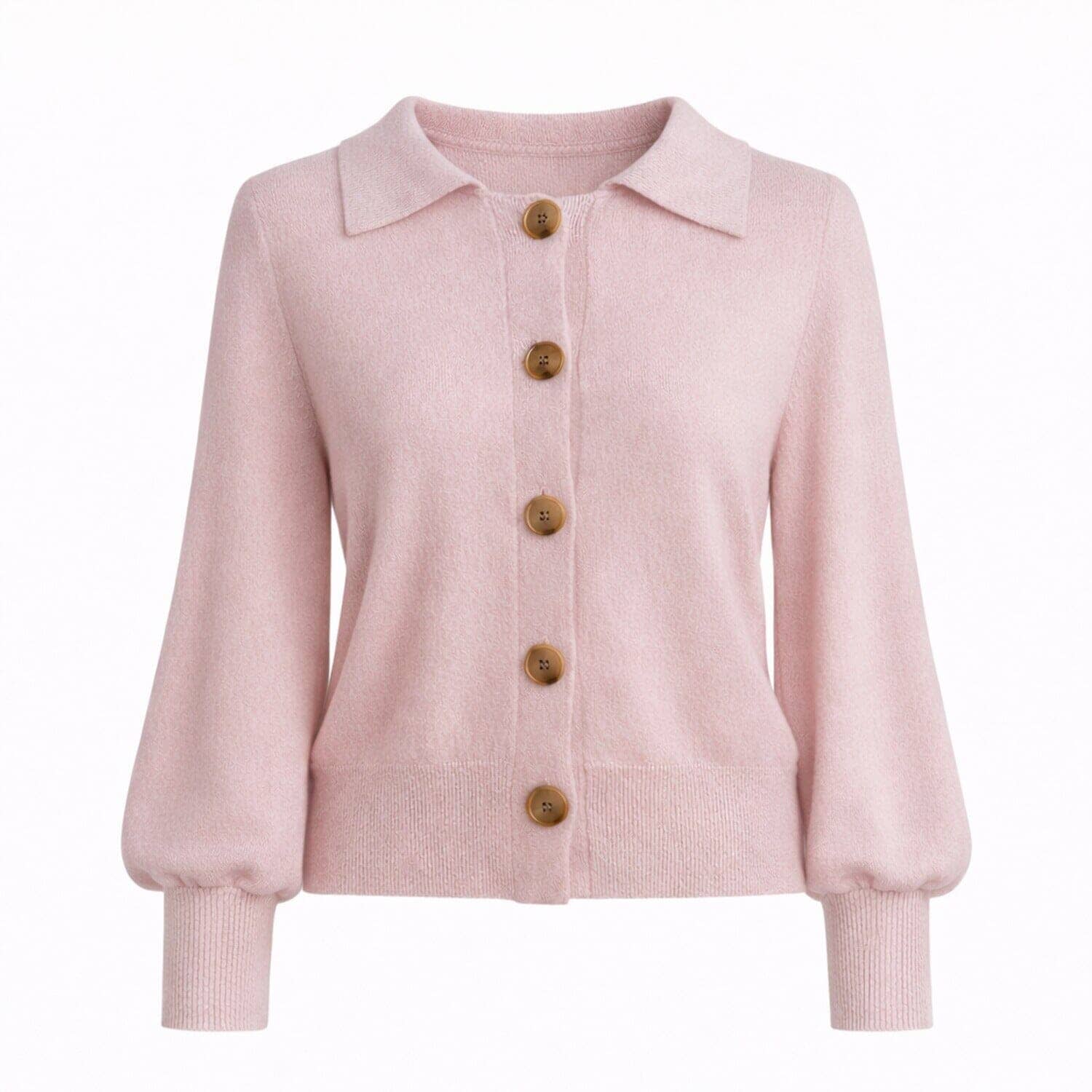 Cashmere Cardigan — Balloon Sleeve | Fiora Muse