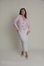 Balloon Sleeve Cashmere Cardigan - Fiora Muse