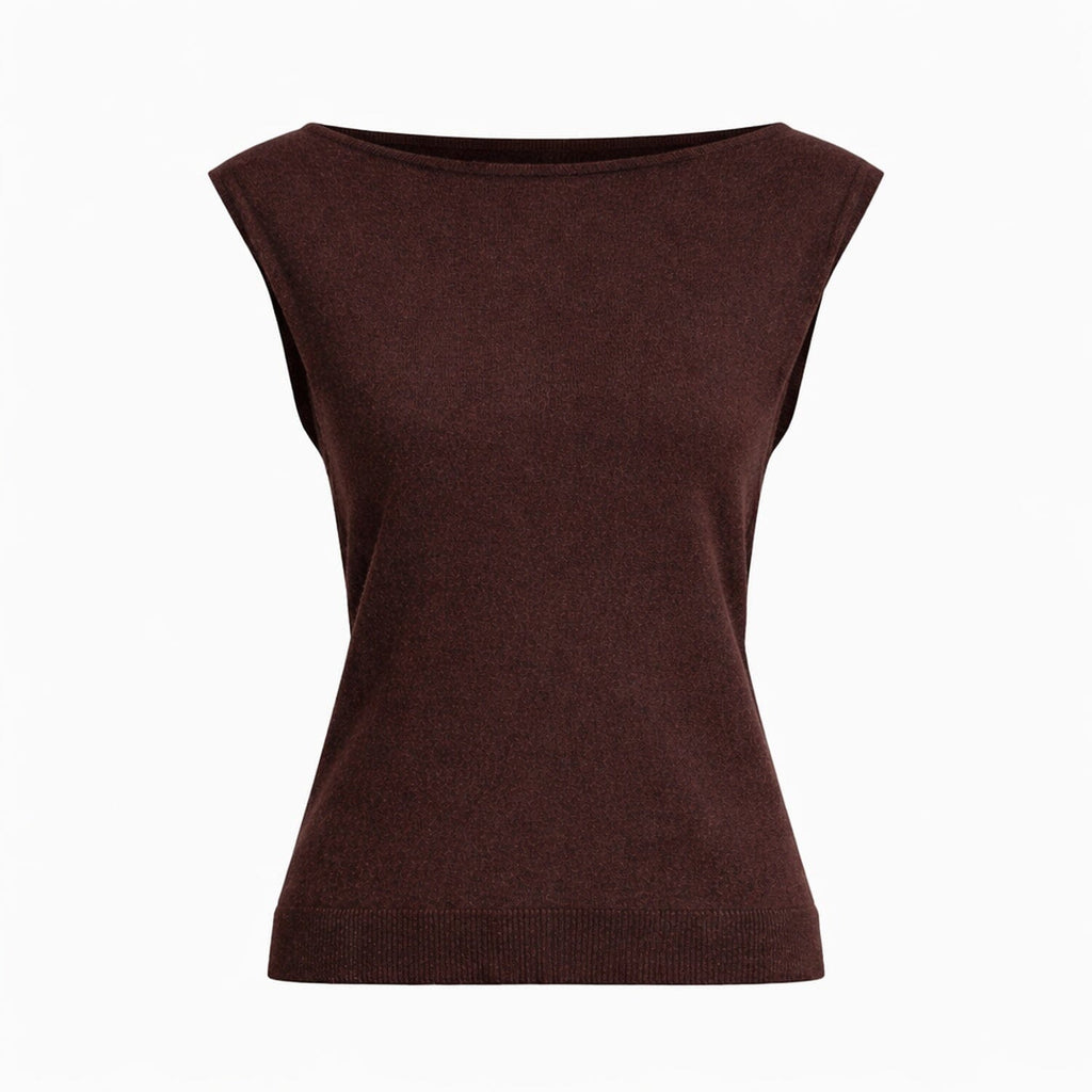 Cap Sleeve Cashmere Vest Vest Fiora Muse 