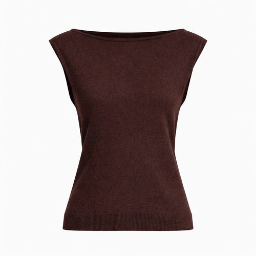 Cap Sleeve Cashmere Vest Vest Fiora Muse 