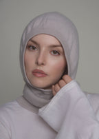 cashmere balaclava beige women by Fiora Muse