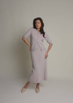 Short Sleeve Crew Neck Cashmere Cardigan - Fiora Muse